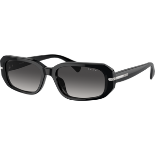 Ralph Lauren Kvinde RA5311U 50018G Solbriller Acetat Sort Grå Rund Normal Skygge