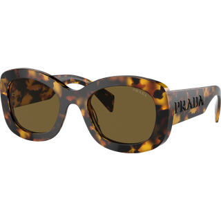 Prada Kvinde PR A13S VAU01T Solbriller Acetat Skildpadde Brun Rund Normal