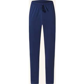 Mey Herren Hose blau Jersey-Baumwolle unifarben