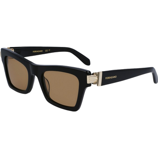 Ferragamo Kvinde SF2013S 011 Solbriller Acetat Sort Firkantet Normal Normal