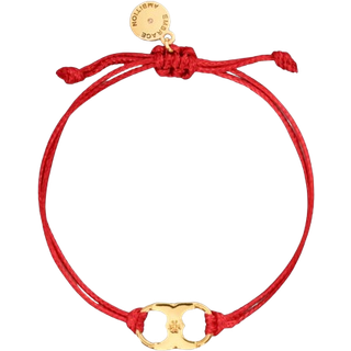 Tory Burch Embrace Ambition Gemini Link Corded Strand Armband (618 röd/guldton)