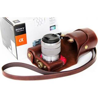 Sony NEX-F3 kamerataske i læder - Mørkebrun