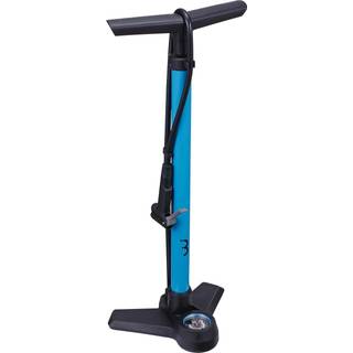 BBB Airboost Fodpumpe Med Manometer - Grå/Sort, Ergonomisk Pumpehåndtag, Inklusiv Adapter Kit