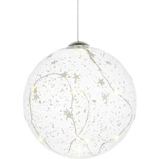 Romantic Kugle, 10 cm, hvid/klar