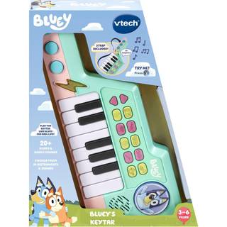VTech Bluey Bluey's Keytar - 10 instrumentlyde, 10 melodier inkl. Bluey-tema, strop medfølger, fantasifuld leg for børn i alderen 3-6 år