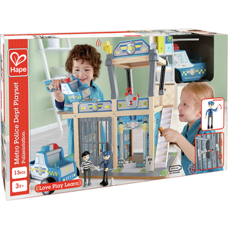 Politistation i træ m. 13 dele