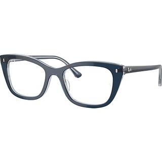 Ray - Ban Unisex RX5433 8324 Optiske stel Acetat Blå Transparent Pillow Normal