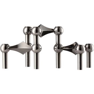 STOFF STOFF Nagel lysestage 3-pak Sort krom