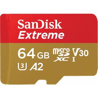 Sandisk 64GB microSDXC Extreme UHS-3 kort til nye droner