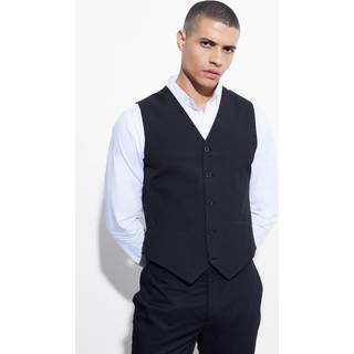 Mens Black Skinny Waistcoat