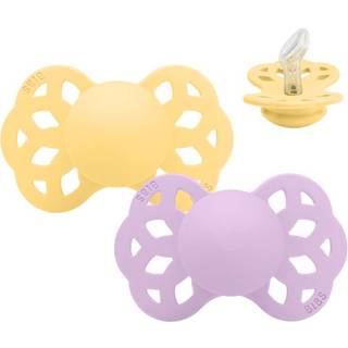 BIBS Infinity Anatomisk Silicone Pale Butter/Violet Sky 2 pak - flere størrelser