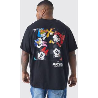 Mens Black Plus Mickey Mouse License T-shirt