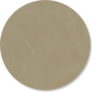 Lind Dna Circle Glasbordskåner Nupo 10 Cm - Dækkeservietter & Coasters Læder Herbal Dust - 992035