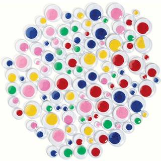 Colorations - Self-adhesive Colored Sticky Eyes 100 pcs.