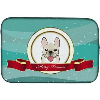 """" Caroline's Treasures French Bulldog Merry Christmas Dish Drying Mat 14 """" """" X 21 """" """" """"