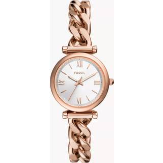 Fossil Women's Carlie Mini Quartz Rostfritt stål Trehandklocka Färg: Rose Gold (Modell: ES5330)