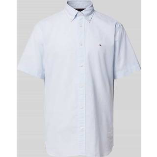 Tommy Hilfiger Herren Kurzarmhemd blau gestreift