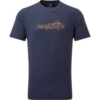 Mountain Equipment Groundup Skyline Tee Funktionsshirt Herrer størrelse L farve blå