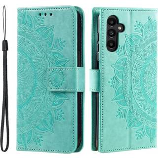 SKALO Samsung A25 5G Mandala Flip Cover - Turkis