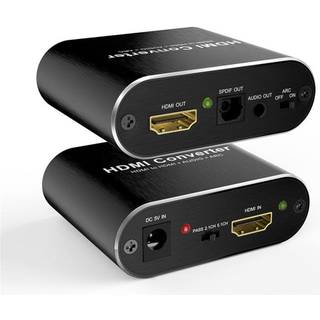 NÖRDIC Extractor HDMI HDMI til HDMI, Toslink og 3,5 mm stereo med ARC, 4K 60Hz Dolby 3D