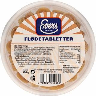 Evers Flødetabletter 180 g.