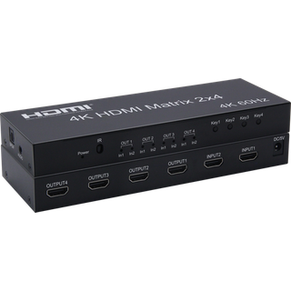 NÖRDIC HDMI Switch 2 til 4 med Audio Extractor, 4Kx2K i 60Hz, HDCP 2.2
