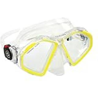 Aqualung dykkermaske til voksne - Hawkeye - Klar/gul