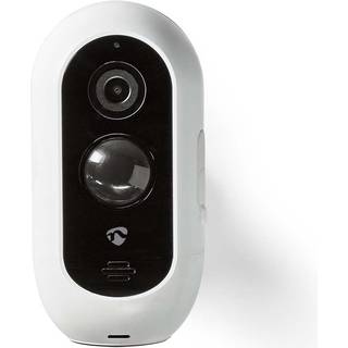 Nedis - SmartLife udendørskamera | Wi-Fi | Full HD 1080p | IP65 | Maks. batteritid: 6 Måned | Cloud Storage (mulighed) / microSD (ikke inkluderet) | 5 V DC | Med bevægelsessensor | Nattesyn | Hvid - WIFICBO30WT