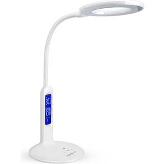 Multifunktionel Dæmpbar CCT LED Bordlampe 7W Med Ur - Hvid
