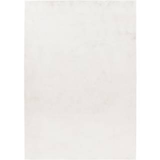 Pouffy Shaggy tæppe Ensfarvet - Creme - 160x230
