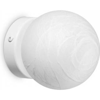 Ideal Lux væglampe Carta, hvid, plast, Ø 10 cm