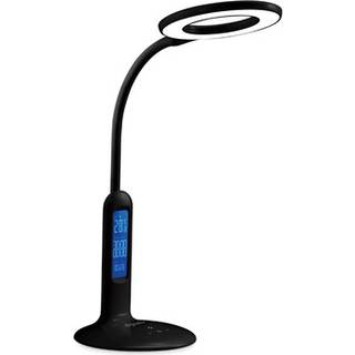 Multifunktionel Dæmpbar CCT LED Bordlampe 7W Med Ur - Sort