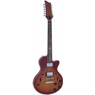 Dimavery LP-612 Electric Guitar, flamed sunburst TILBUD NU solstråle flammet