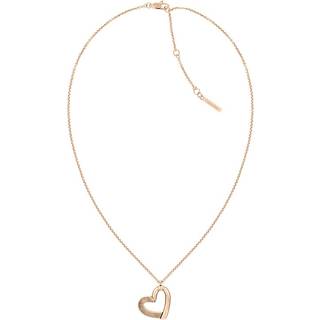 Heart Pendant Necklace - Pink - One Size
