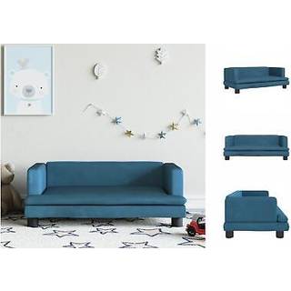 sofa til børn 80x45x30 cm velour blå