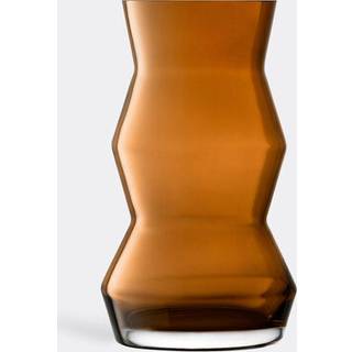 LSA International Vases - 'Sculpt' vase, large, cognac in BROWN Glass