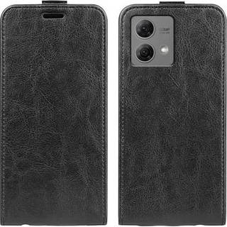Motorola Moto G84 Vertikal Flip Taske med Kortholder - Sort