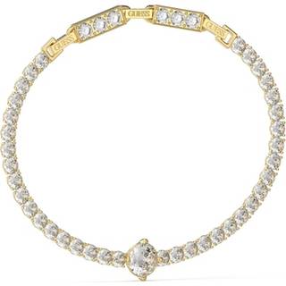 Guess UBB04220YG Gold Tone Crystal Tennis Bracelet - J42260