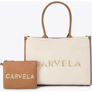 Carvela Carvela Cream Sorrento Chuck In 100% Cotton Tote Bag