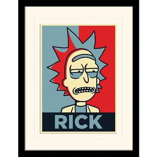 Rick and Morty Collector Print Framed Poster Rick Campaign (white background)