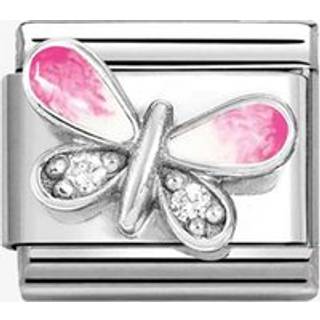 Nomination Butterfly Pink And White Charm