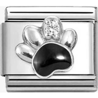 Nomination Black Paw White Crystal Charm