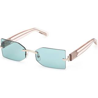 GCDS Unisex GD0033 32N Solbriller Metal Guld Grøn Geometrisk Normal