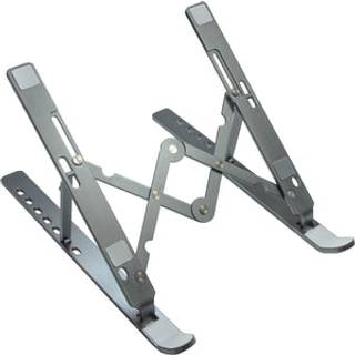 NÖRDIC aluminium sæt justerbar bærbar tablet sammenfoldelig og mobiltelefoner laptop holder stativ plads grå
