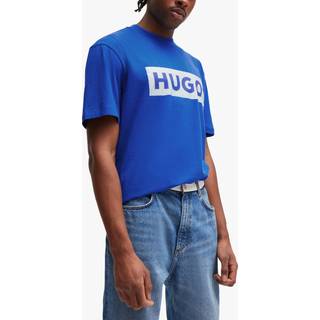 T-shirt i bomuldsjersey med blåt logo