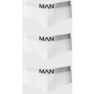 Mens White 3 Pack Man Logo Briefs