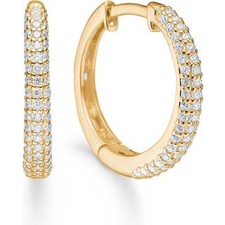 Mads Z La Boheme creoler i 8 kt. guld med klar kubisk zirkon