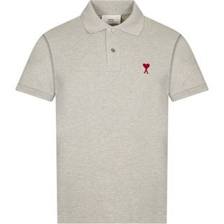 Ami Paris Ami De CÅur cotton piquÃ© polo shirt - grey - EU 48