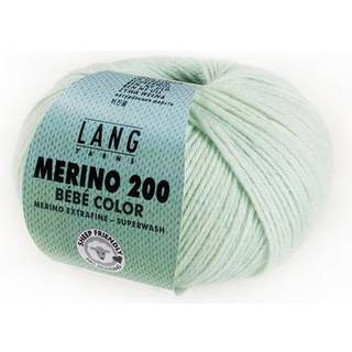 Lang Yarns Merino 200 Bebe Color 392 Indhold: 100% Superwash merinould Vægt/længde: 50 g = ca 203 meter Anbefalede pinde: 2.50-3.50 mm Strikkefasthed: 10 x 10 cm = 28 m x 32 p Vask: Finvask 40ºC / Brug aldrig skyllemiddel / Tørres fladt.