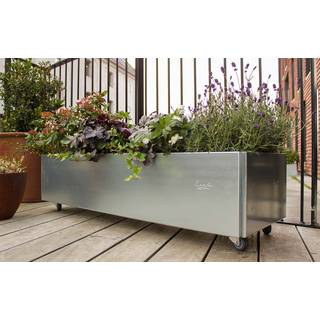 Classic plantekasse galvaniseret med bund 25 x 80 cm